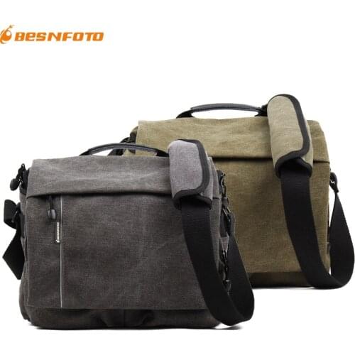 Besnfoto BFU-1302 DSLR Mirrorless DC Handbags Photography Bag Canvas Waterproof Case For Canon Nikon Sony Camera
