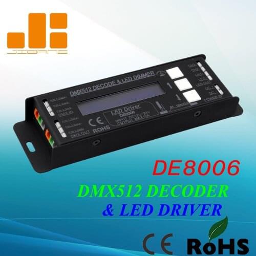 Free Shipping DMX512 Decoder & LED Driver 3 Channels RGB Controller Constant Voltage Single CH Output PWM