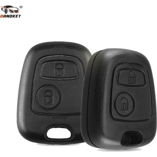 Dandkey10pcs Replacement 2 Button Remote Blank Key Shell Fob Cover Case For Citroen C1 C2 C3 Pluriel C4 C5 C8 Xsara Picasso