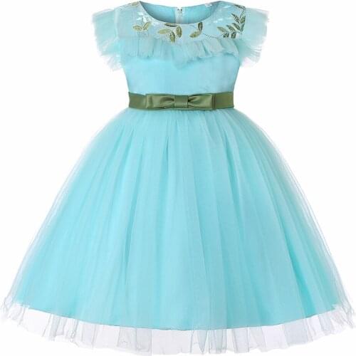 New hot-selling childrens dress princess embroidered dress skirt girls little flying sleeves childrens skirt