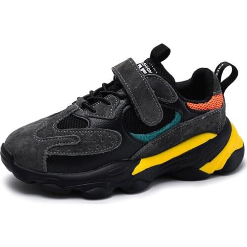 Breathable Baby Shoes Anti Slip Mesh Sport Black Soft Bottom Kids Shoes Boys Zapatillas Hombre Children Casual Shoes BE50SH