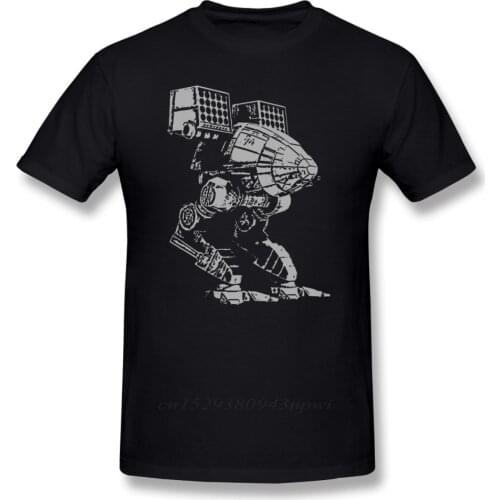 Battletech T Shirt Caturpult White T-Shirt Short Sleeve Beach Tee Shirt Graphic Male Cotton Funny Tshirt