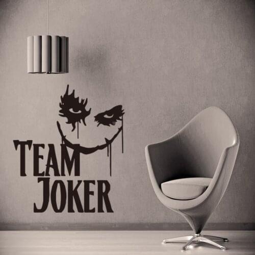 Clown team joker vinyl wall decal home decor living room art wallpaper removable wall sticker