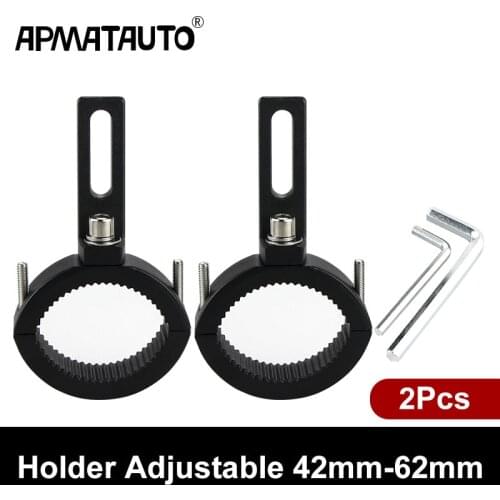 Motorcycle Headlight Spotlight mount Bracket light lamps holder Adjustable 42mm-62mm Fork Mount Clamp lamp holder clamp bracket