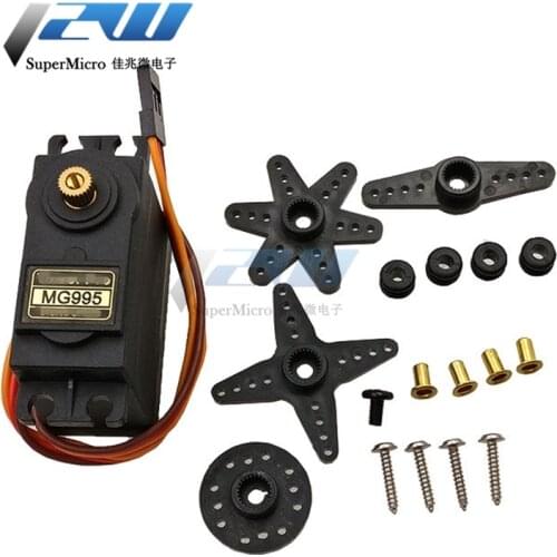 MG995 Analog Metal Servo 55g Servo, High Speed Digital Servo Motor for RC Car Robot Helicopter (180 Control Angle)