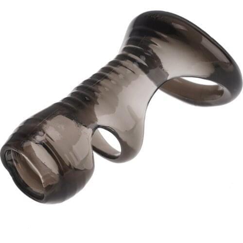 Mens Vibrating Sleeve Extender Dildo Lock Ring Reusable Intimate Lock Ring Hollow Enlargement Rings Adult Products Male Sex Toy