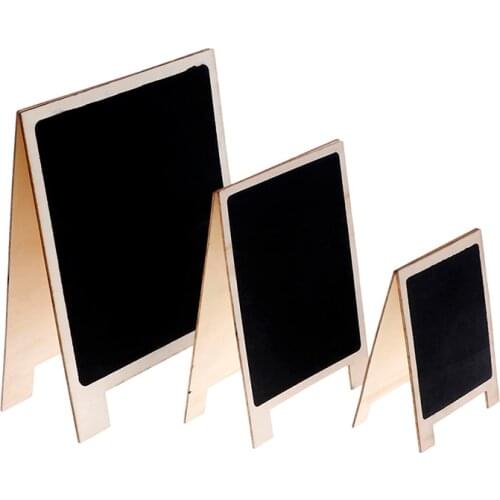 Blackboard Message Board Stationery Office Supplies Size S 8*10CM Desktop Writing Boards Wood Tabletop Chalkboard Double Sided