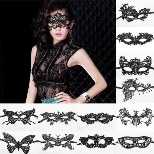 New Halloween Lace Sexy Women Eye Face Mask Masquerade Party Ball Prom Costume Sexy Party Masks Eye Face Mask Black Gifts