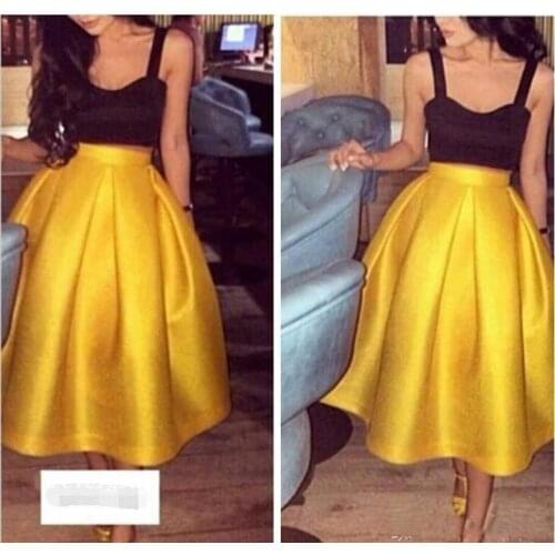 2019 Two Pieces Prom Dress Spaghetti Strap Sleeveless Formal Holidays Wear Graduation Evening Party Pageant Gown Custom Made