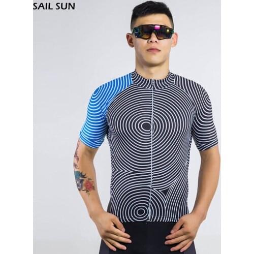 SAIL SUN Mens Sportwear Team Wear Ropa Ciclismo Cycling Jersey Bike Bicycle Short Sleeve Cycling Clothing Top