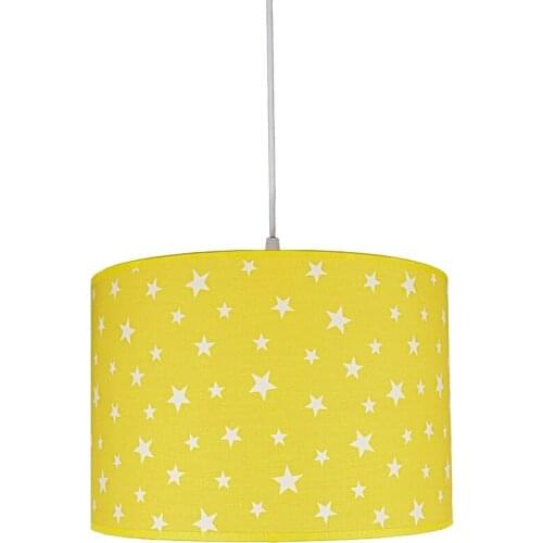 Senay Lightning, Children Room Roller Fabric Chandelier-Star Yellow