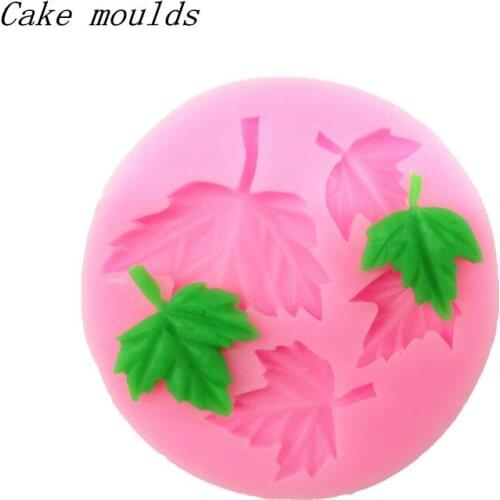 Wholesale Silicone mold RS028 Maple leaves shape Clay mold Decoration Fondant cake mold Free shipping