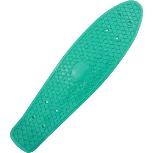 22.5X 6 Inch Skateboard Plastic Fish Banana Skating Board Decks for Outdoor Sport Fish Board Non-Slip Deck Light Green