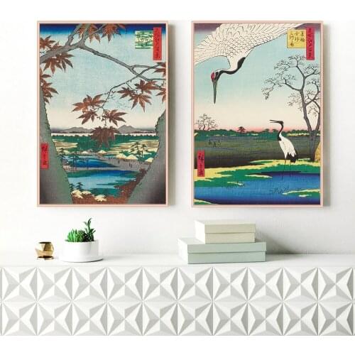 Modern Room Print Wall Art Motivational Japan Maple Trees And Birds Inspirational Painting No Frame Pictures