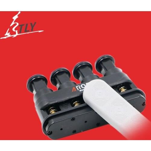 AROMA Guitar Finger Exerciser Strengthener Trainer Hand Grip Guitar Piano Ukulele Training Device Adjustable Tension 3lb-7lbs