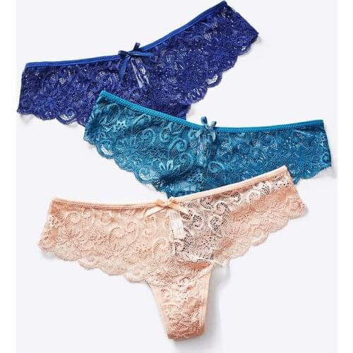 Panties Underwear Woman Lace Thong G String Sexy Briefs Lingerie Woman Thong T-back Lace Female Low Waist Womens Panties