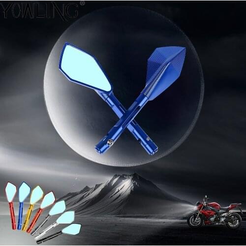 All CNC Aluminum Motorcycle Rear view Side Mirrors glass Rearview Back Mirror Universal For Street Bike Sport Bike Scooter ATV