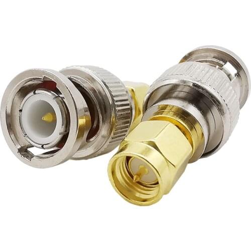 1Pcs SMA To BNC RF Adapter Connector Plug Jack WiFi Antenna RF Converter for SDR Radio CCTV Ham UV Camera Electronics
