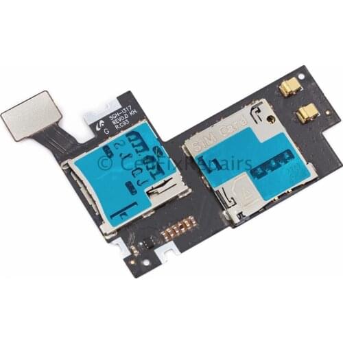 2PCS/Lot SIM And MicroSD Memory Card Reader Flex Cable Ribbon Replacement Part For Samsung Galaxy Note 2 AT&T I317