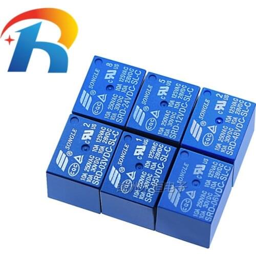 2Pcs NEW 9V DC Power Relay SRD-09VDC-SL-C T73-9V SRD-9VDC-SL-C 5Pin PCB Type In stock