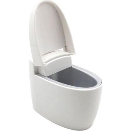 2021 White Cute Stylish Living Room Toilet Ashtray With Lid ABS Plastic + Aluminum Alloy Flame Retardant Anti-Scalding