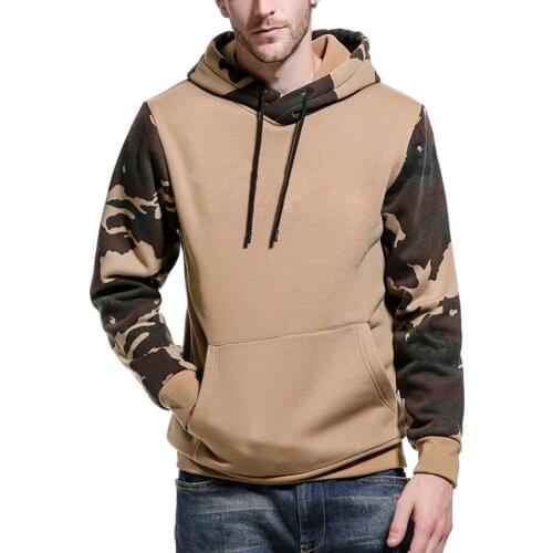 2021 Thickened Camouflage Hoodie Hip Hop Style Long Sleeve Elastic Cuff Large Pocket Hooded Plus Size Men Hoodie