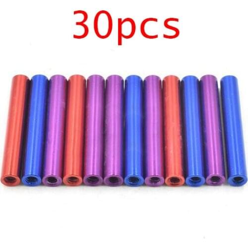 30 Pcs M2 Round Aluminum Column M2 Light Weight Aluminum Alloy Column Pillar Accessories for FPV UAV RC Airplane Model