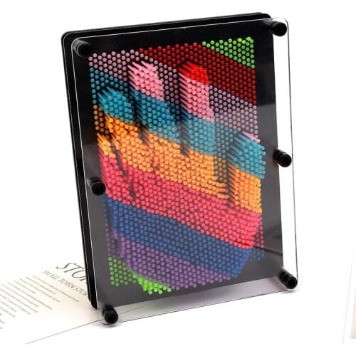 3D Color Handprint Needle Painting Hand Model Clone Needle Carving Pin Art Diy Painting Colorful Handprints Making Mould