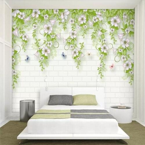 3D wallpaper small fresh morning glory 3D TV background wall professional production mural photo wallpaper