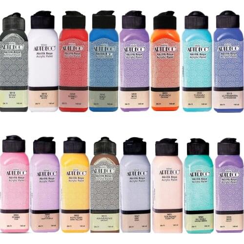 Artdeco Acrylic Paint 140 ml 18'li Professional Acrylic Paints Tubes Drawing Painting Pigment Hand-painted Wall Paint for Ar