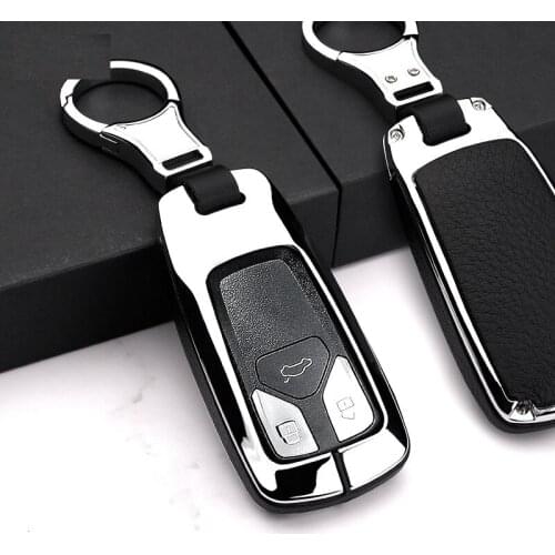 High Quality Car Keychain Case Holder Wallet Pocket For Audi TT A7 A4 A4L 8S B9 Q5 Q7 A6 A8 FOB Smart Key Cover