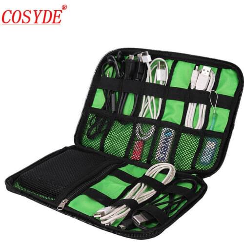 Travel Insert Bag Portable Cable Storage Organizer Bag Waterproof Shockproof Earphone Digital USB Sorting Travel Accessories Bag