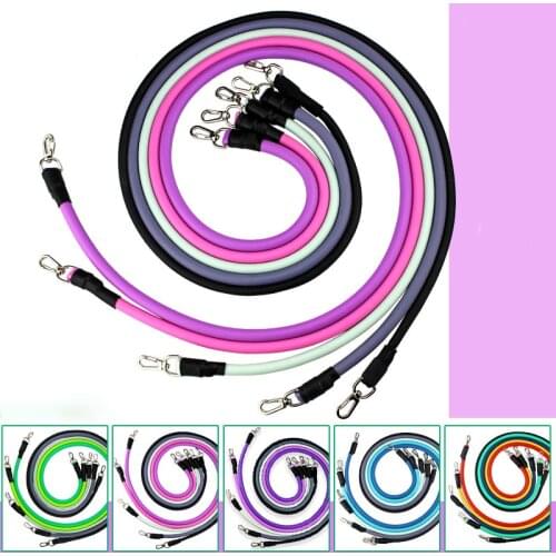 11pcs/Set Latex Tube Resistance Bands Yoga Fitness Gym Equipment Home Workout Elastic Pull Rope Back Muscle Strength Training