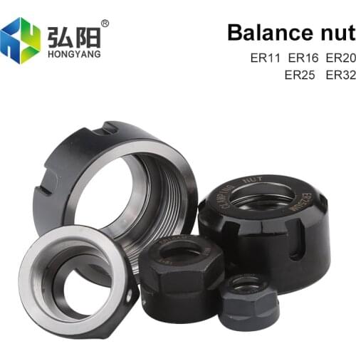 ER11 ER16 ER20 ER25 ER32 AM UM Clamping Hexagon Nut ER Collet Nut CNC Milling Machine High Precision Dynamic Balance Nut