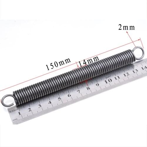FINEWE 2pcs /lot 2.0mm wire diameter tension extension spring wholesale custom