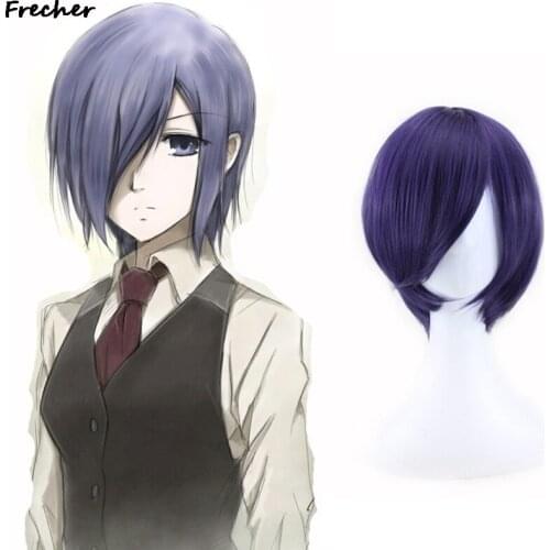 Hot Sale ! ! ! Anime cosplay Tokyo Ghoul Ghoul Kirishima Dongxiang Blue Purple Cosplay Wig Separation Hair Cosplay Costume Wigs