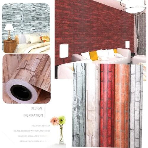 Stone Pattern Brick Wallpaper Stickers Home Decor for Living Room Bedroom Waterproof PVC Wall Papers Self Adhesive Contact Paper