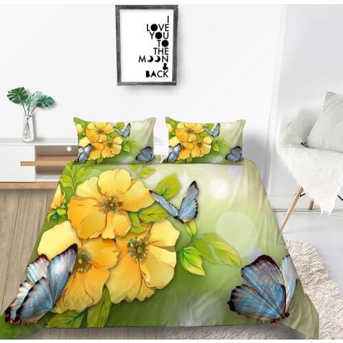 Butterflies Bedding Set Country Style Beautiful Duvet Cover For Girl King Queen Twin Full Single Double Unique Design Bed Set