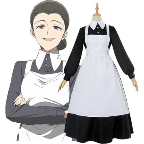 Anime The Promised Neverland Cosplay Costumes Isabella Cosplay Maid Costume Halloween Carnival Party Yakusoku No Neverland