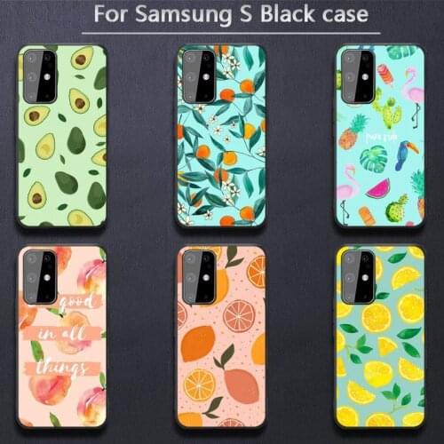 Summer green leaf fruit lemon peach Phone Cases for Samsung S6 S7 edge S8 S9 S20 S21 S30plus ultra S21/S30 S10-5G lite 2020 S10E