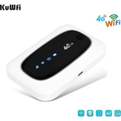 KuWFi 4G Wifi Router 4G FDD/TDD LTE Routers 150Mbps Pocket Wifi Mini Wireless Router&Wireless Modem With SIM/SD Card Slot