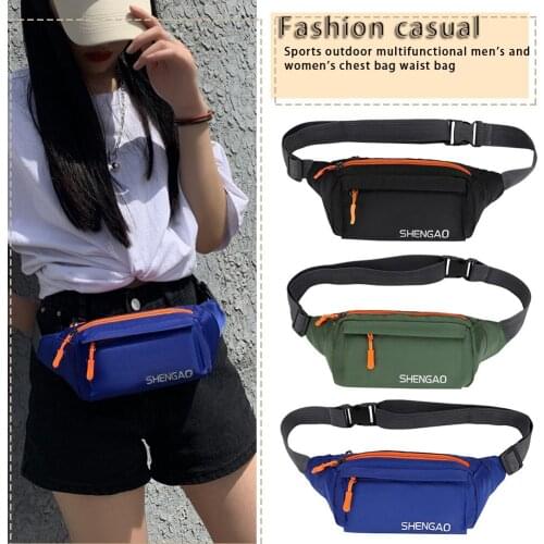 Fashion Protable Waist Shoulder Bag Casual Oxford Messenger Pack Multi-function Fanny Chest Belt Purse Outdoor Sports Travel Bag