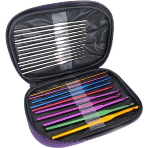 22Pcs Colored Clothes DIY Crafts Crochet Hooks Knitting Needles Accessories Set DIY sewing tool