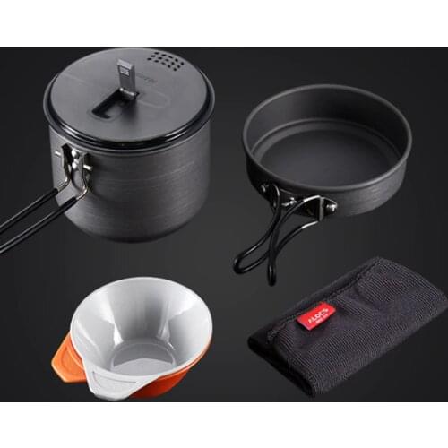 Wild Party Aluminum Camping Pot Set 1-2 Camping Outdoor Cookware Picnic Equipment & Cutlery