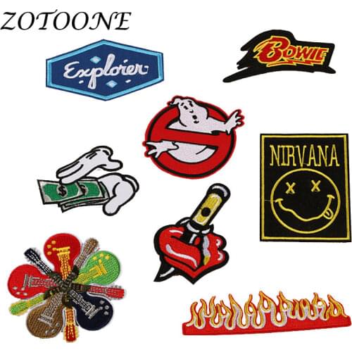 Iron on Letters Ghostbusters Punk Applique Embroidery Flower Patches Clothes Decoration Iron Patches for Clothing Croatia Pride