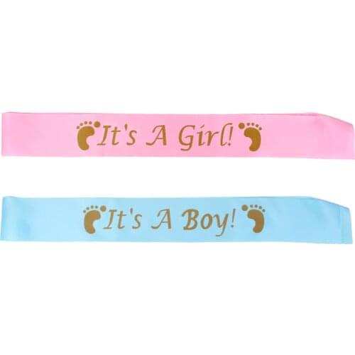 New Hot Sale It is a Girl/Boy Satin Sash for Baby Shower Party Wedding Party Supplies Home Decoration DIY Birthay Favor Gift