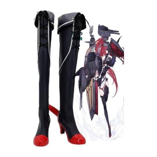 Azur Lane USS Maryland Cosplay Boots High Heel Shoes for Adult Women Shoes Costume Accessories Halloween Party Shoes