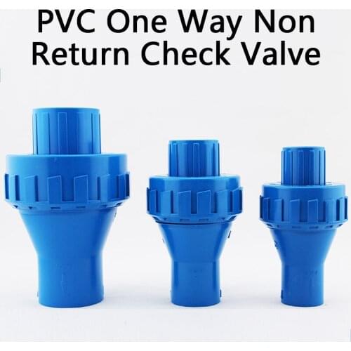 PVC One Way Non Return Check Valve Pipe Fitting Coupler Adapter Water Connector for Garden Irrigation 1 Pcs