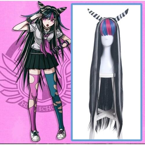 Anime Danganronpa 3 Cosplay Wigs Ibuki Mioda Cosplay Wig Heat Resistant Synthetic Wig Hair Halloween Party Game Women Wig
