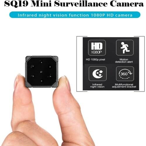 SQ19 Portable HD 1080P Mini Camera Digital Motion Detection Cam Video Voice Micro Recorder with Infrared Night Vision Function